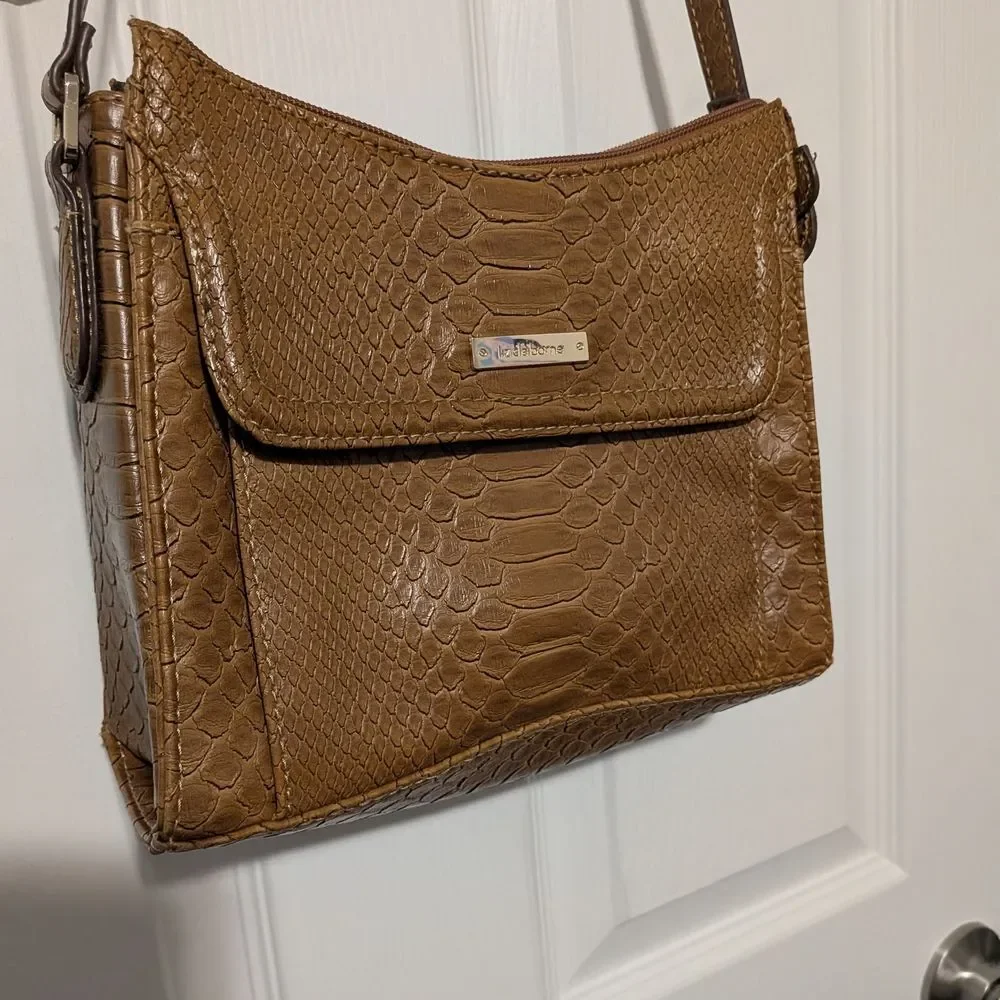 Liz Claiborne Brown Purse Women's Bag All Year Adjustable Strap